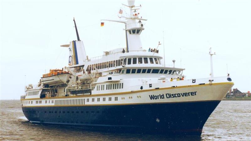 Als an der Geeste noch Kreuzliner gebaut wurden: Die 1974 bei Schichau-Unterweser vom Stapel gelaufene „Bewa Discoverer“, die auch später noch zu Reparaturen als „World Discoverer“ Bremerhaven anlief, bis sie vor den Solomonen verloren ging.