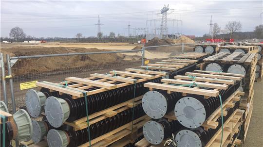 Am Alfstedter Umspannwerk, hier die Baustelle aus dem Jahr 2021, ist ein Batteriespeicher-Projekt geplant.