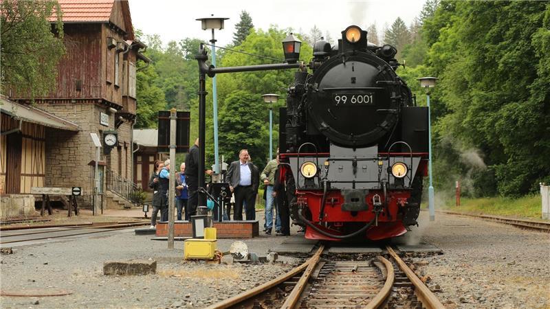 Am Bahnhof Alexisbad fahren Züge der Harzer Schmalspurbahnen vorbei. (Archivbild)
