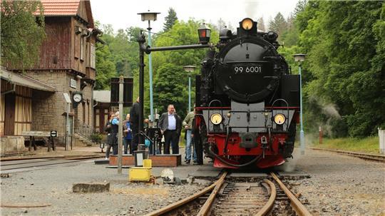 Am Bahnhof Alexisbad fahren Züge der Harzer Schmalspurbahnen vorbei. (Archivbild)