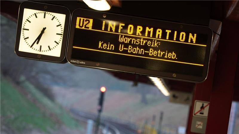 Am Donnerstag fuhren wegen eines Warnstreiks keine U-Bahnen, Für Samstag hat die Gewerkschaft Verdi zum nächsten Warnstreik aufgerufen.