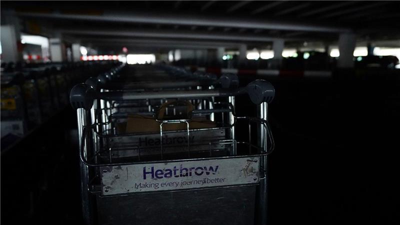 Am Flughafen Heathrow herrscht noch Stillstand.