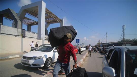 Am Grenzübergang Rafah im südlichen Gazastreifen.