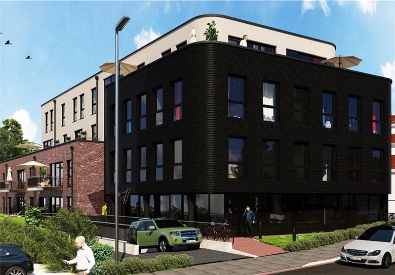 Das sind Stades neueste Bau-Pläne Am Hohenwedeler Weg 3 entsteht das Wohn- und Geschäftshaus „HW3“ mit 16 Eigentumswohnungen. Visualisierung Architekturbüro Stüven