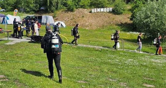 Am Kreidesee in Hemmoor war der Akku eines Tauchscooters aus bislang ungeklärter Ursache in Brand geraten. (Archivbild)