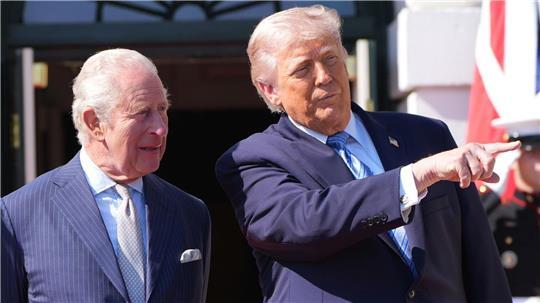 Am Montag empfing US-Präsident Donald Trump den britischen König in Washington. 