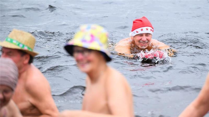 Am Neujahrsmorgen wurde auch schon in Hannover angebadet. 
