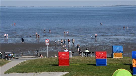 Am Otterndorfer Strand, hier der Grünstrand, kommt es zu der gefährlichen Situation. Der Vorfall ereignete sich beim Strandbereich Kap Jakob. 
