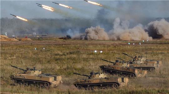 Am Sapad-Manöver 2021 waren 200 000 Soldaten aus Russland und Belarus beteiligt. (Archivbild)
