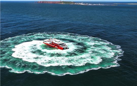 Am Sonntag ist der Katamaran ein letztes Mal nach Helgoland gefahren.
