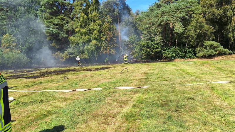 Schreie an der Oste: Angler (77) in misslicher Lage Am Waldrand war die Rauchentwicklung deutlich wahrnehmbar.