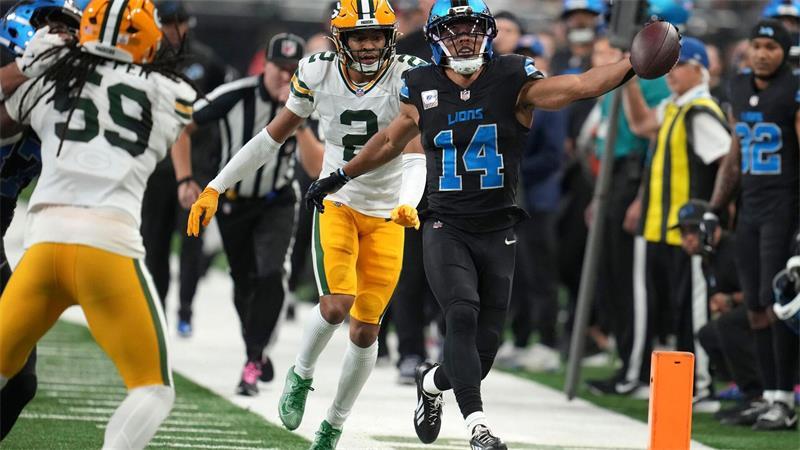 Amon-Ra St. Brown blieb mit Detroit auch gegen die Packers auf Erfolgskurs.