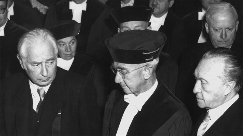An dem Festakt 1951 nahmen auch Bundeskanzler Adenauer und Bundespräsident Theodor Heuss teil. (Archivbild)