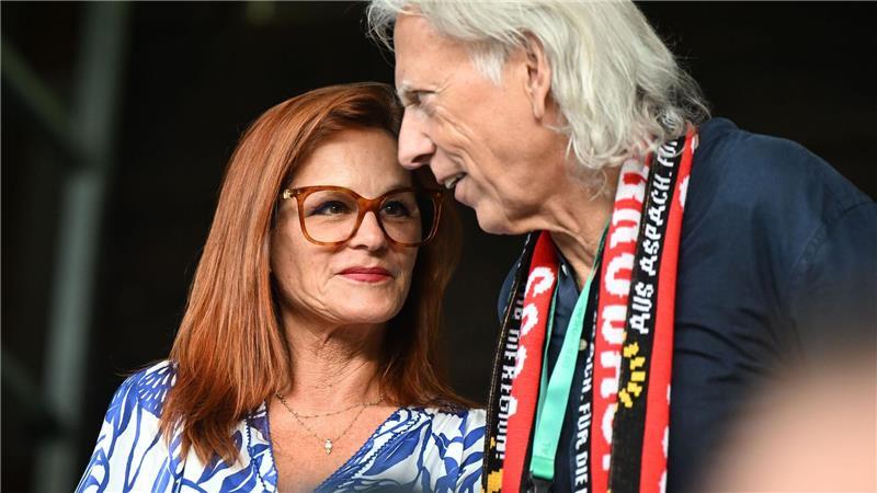 Andrea Berg und ihr Ehemann Uli Ferber haben eine enge Bindung zum Neu-Drittligisten (Archivbild).