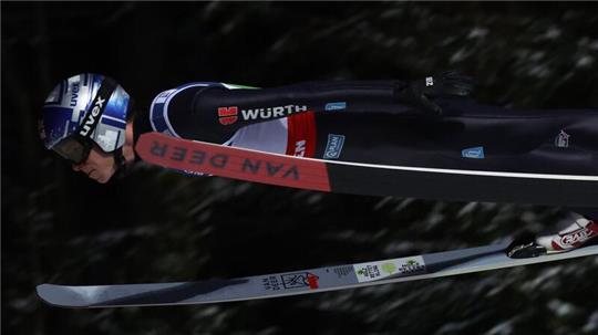 Andreas Wellinger stellte im zweiten Durchgang in Wisla einen Schanzenrekord auf.
