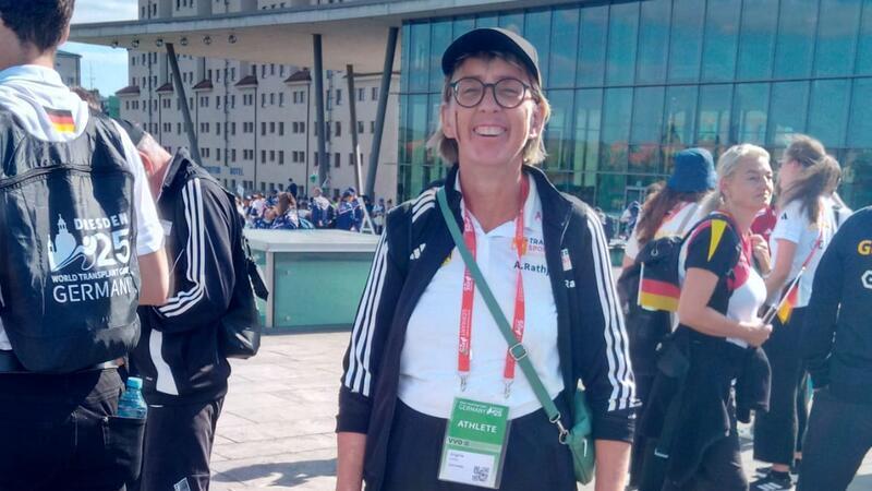 Angela Rathjen aus Sauensiek bei den World Transplant Games. 