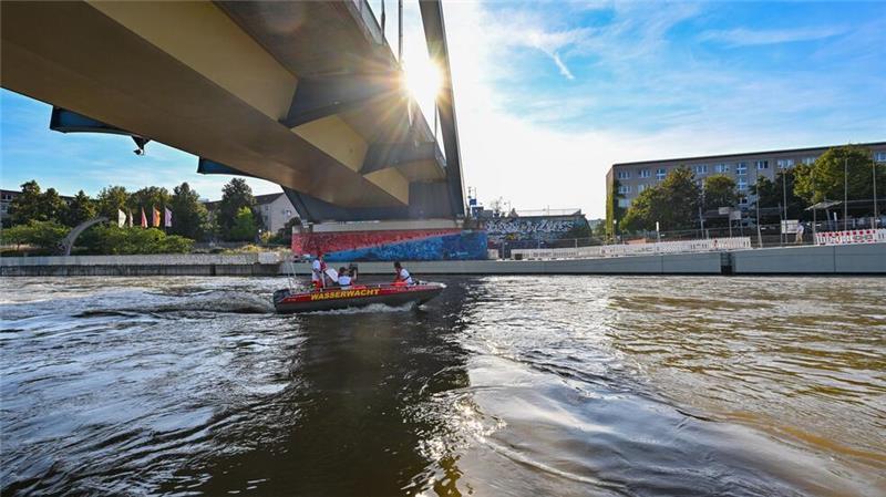 Angespannte Hochwasserlage in Frankfurt (Oder).