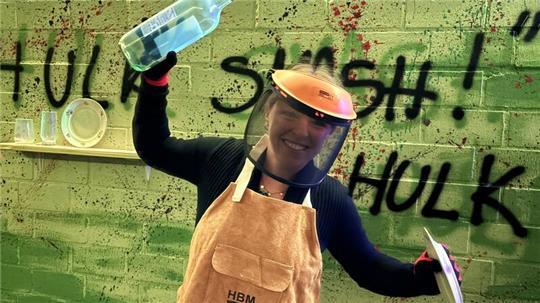 Anika Gerdau lässt Dampf ab und ist glücklich dabei.