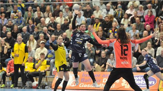 Anika Hampel erzielte neun Treffer gegen den BVB.