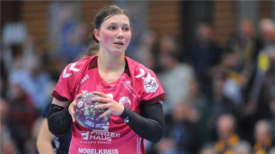 Anika Hampel ist die beste Torschützin der HSG Bad Wildungen. In dieser Saison erzielte sie bereits 77 Treffer, davon 39 per Siebenmeter.