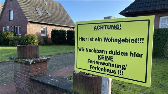 Anlieger in Burhave haben die Nase voll von der ihrer Meinung nach viel zu hohen Anzahl an Ferienhäusern in der Nachbarschaft. Foto: Glückselig