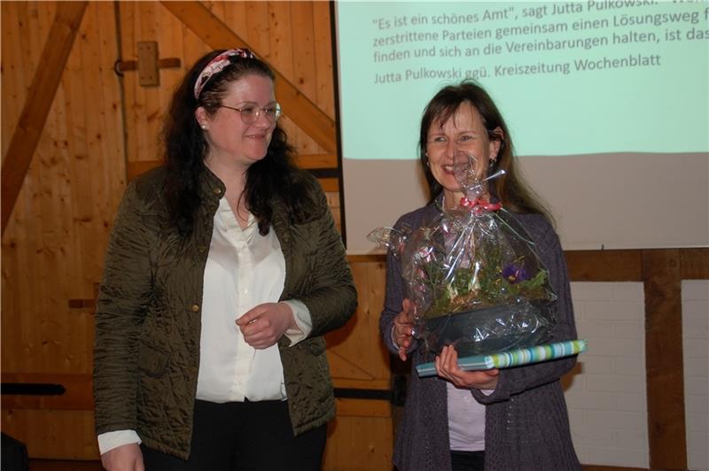 Apensens Streitschlichterin hört auf Apensens langjährige Schiedsfrau Jutta Pulkowski. Foto: Laudien