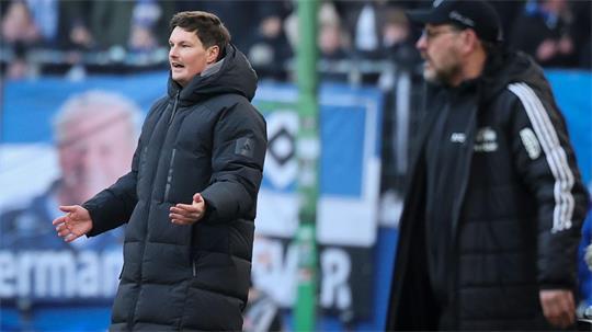 Arbeiteten neun Monate beim HSV zusammen: Trainer Steffen Baumgart (rechts) und sein einstiger Assistent und Nachfolger Merlin Polzin.