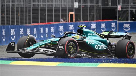 Aston-Martin-Pilot Fernando Alonso hofft auf ein gutes Ergebnis beim Rennen in Bacelona.