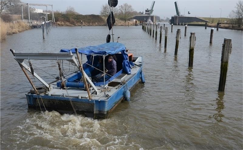 Auch Stades Segler müssen ihren Schwinge-Hafen regelmäßig vom Schlick befreien (Archivbild).