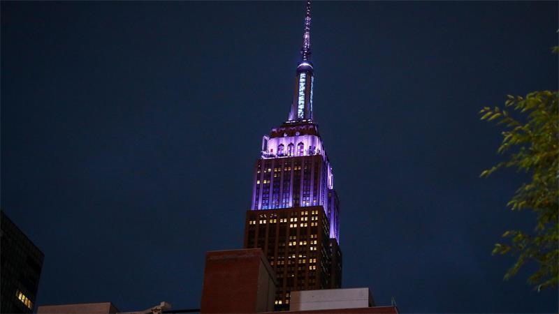 Amerikas „Royal Wedding“ am Independence Day Auch das Empire State Building glitzerte den Betreibern zufolge zur Feier der Hochzeit.