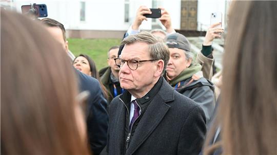 Auch der deutsche Außenminister Johann Wadephul ist in die Ukraine gereist.