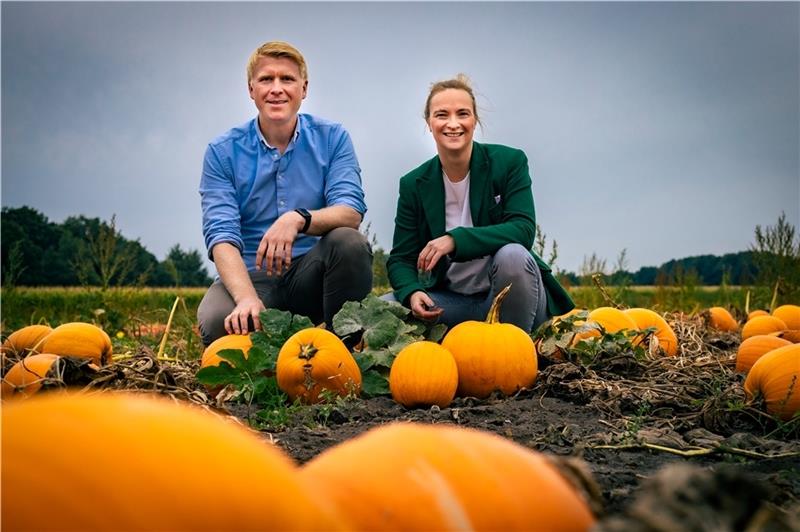 Kürbisspektakel in Deinste feiert Premiere - Unabhängig vom Wetter Auch die Kürbisfelder von Christoph und Judith Werner können am Sonnabend begutachtet werden. Foto: Hof Werner