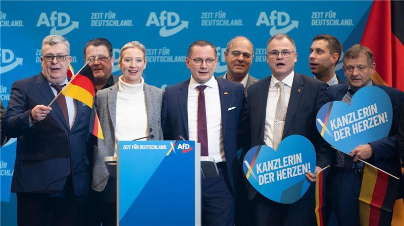 Auch die Reden beim Bundesparteitag in Riesa im vergangenen Januar flossen mit ein in die Bewertung durch den Verfassungsschutz. (Archivfoto)