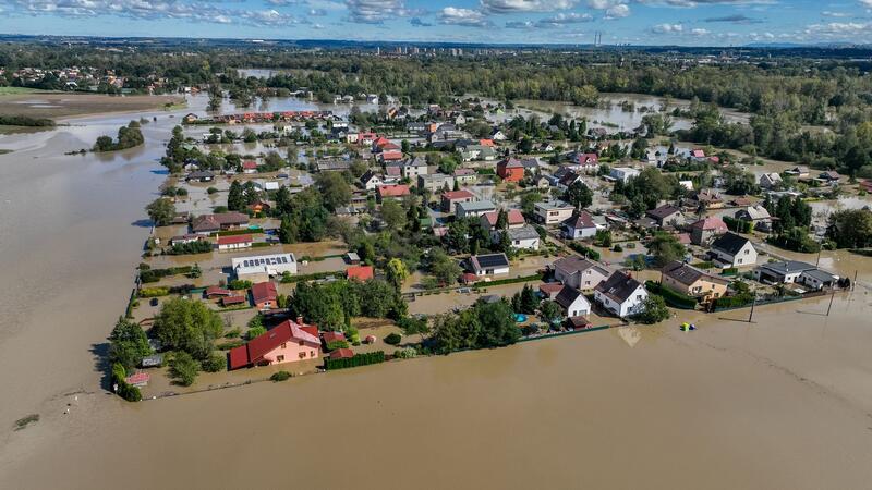 Auch die Stadt Ostrava in Tschechien leidet unter dem Jahrhunderthochwasser.