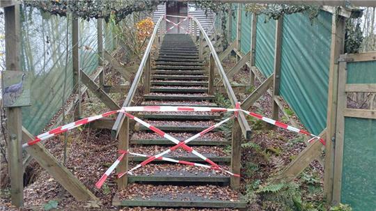 Auch die Umgebung der gesperrten Kranichschanze zu betreten ist laut Nabu aus Naturschutzgründen streng verboten.