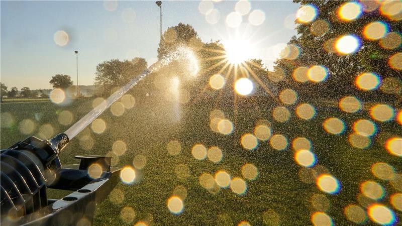 Hitzewarnung für den Kreis Stade – Hier finden Sie Abkühlung Auch ein Rasensprenger kann bei sommerlichen Temperaturen für Abkühlung sorgen.