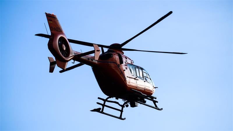 Auch ein Rettungshubschrauber war im Einsatz. (Symbolbild)