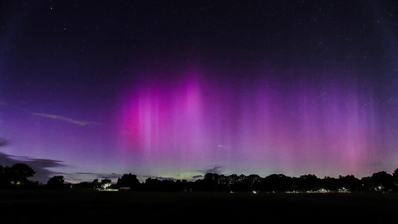 Auch im vergangenen Jahr waren im Kreis Stade Polarlichter zu sehen - wie hier in Stade-Riensförde (Archivbild).