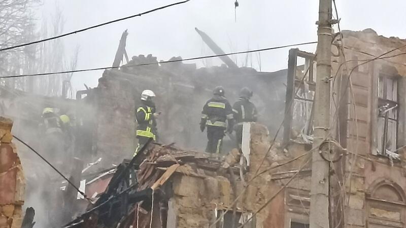 Auch in Odessa wurden Gebäude bei den russischen Luftangriffen getroffen.