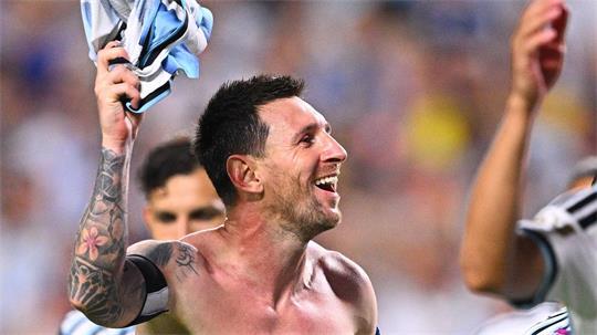 Auch ohne eigenes Tor überglücklich: Lionel Messi.