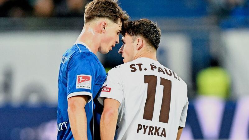 Auf Augenhöhe? Noah Weißhaupt (l.) und Arkadiusz Pyrka geraten einander.