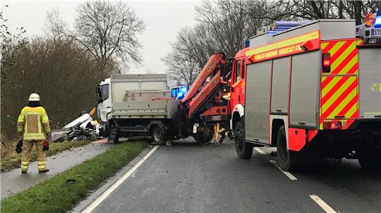 Auf Höhe Grauerort sind am Freitag zwei Fahrzeuge kollidiert.