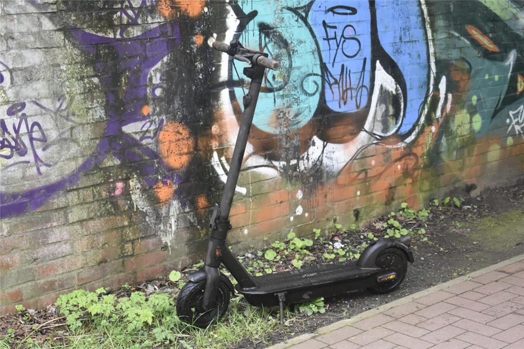 Auf dem Grund des Wassers lag auch ein E-Scooter.