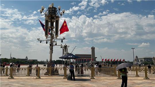 Auf dem Tian’anmen-Platz herrschte zum Gedenktag Normalität. 