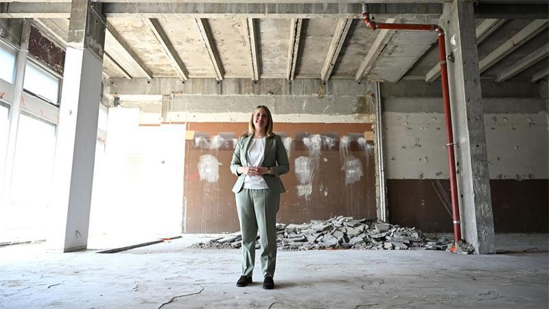 Auf der Baustelle: Gewerbeimmobilien sollen zu neuem Wohnraum werden.