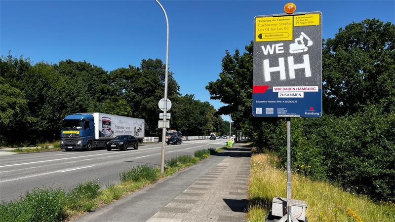 Auf der Bundesstraße B73 wird in den nächsten acht Wochen gebaut.