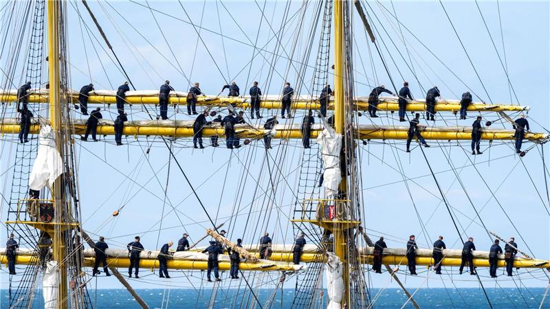 Work & Travel: Mit der „Gorch Fock“ nach Amerika Auf der „Gorch Fock“ werden Offiziersanwärter der Marine ausgebildet. (Archivbild)