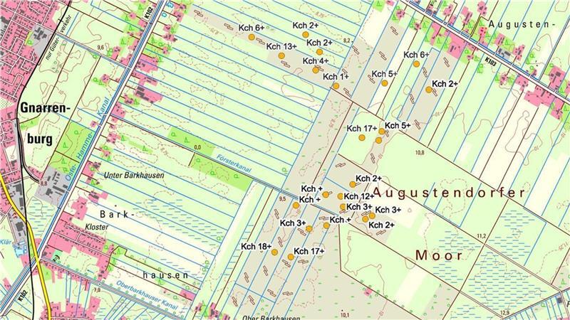 Auf einer Karte hat Biologe Axel Roschen die Kadaver-Fundstellen markiert.