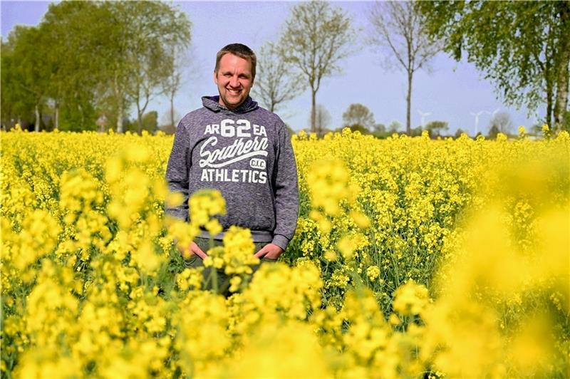 Auf etwa fünf Prozent seiner Fläche baut Michael Gerdes noch Raps an. Das entspricht auch dem Schnitt der niedersächsischen Flächen. Foto: Ahrens