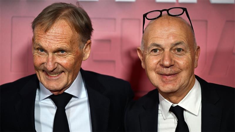Auf in die USA: DFB-Präsident Bernd Neuendorf (r) und DFB-Vize Hans-Joachim Watzke werden für Gespräche zu Jürgen Klopp reisen. (Archivbild) 